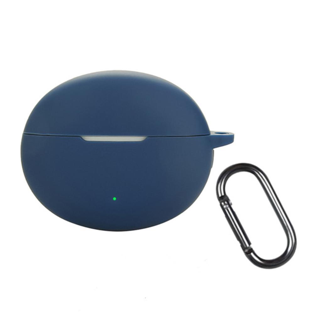 For Oppo Enco Free4 Silicone Case Wireless Earphones Protective Cover with Anti-Lost Buckle