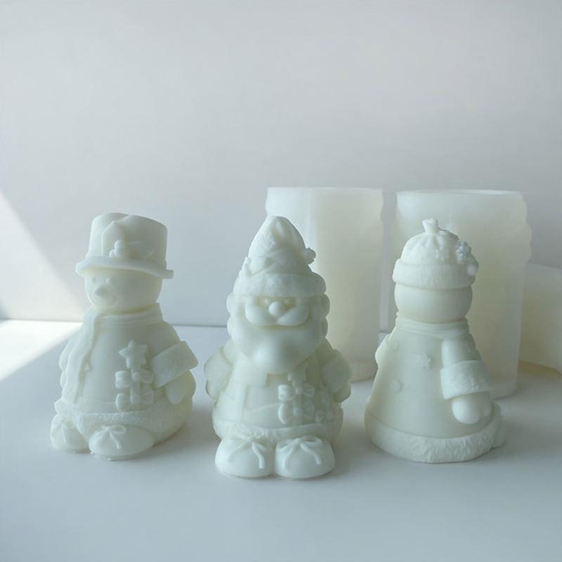 Old Man Snowman Decoration Candle Silicone Mold Resin Epoxy Christmas Crafts DIY Ornament Jewelry Candle Making Tool