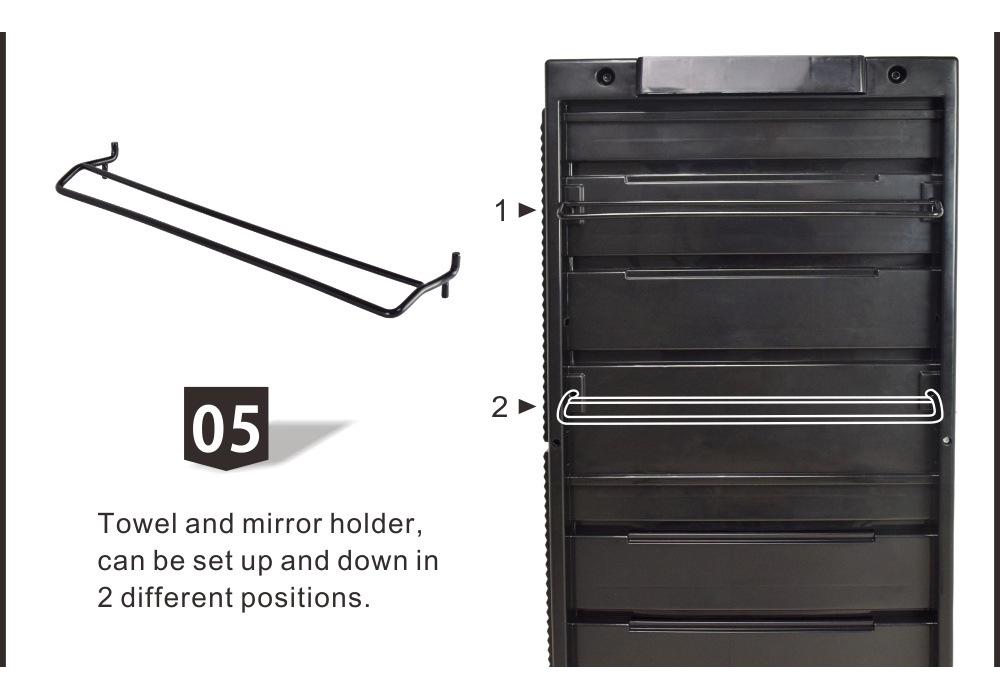 KingWin Hair Salon Storage Trolley: Drawer-Type Cart for Hairdressing Tools