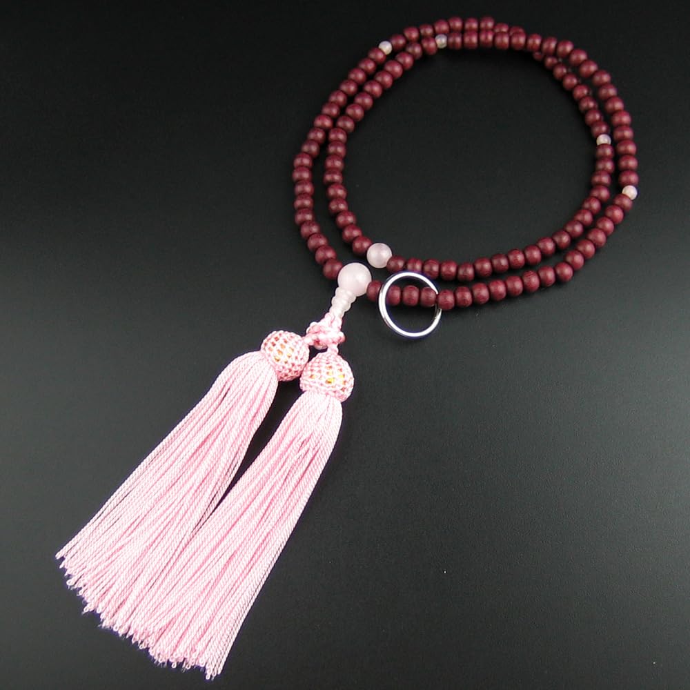 Myorenka Soto Zen Buddhist Prayer Beads For Formal Prayer Purple Crimson Crystal 8 Bead Bag Prayer Zen Buddhist Natural Memorial Memorial Service
