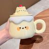 Cute Pudding Mug, Super Beautiful Ceramic Cup, Office Coffee, Breakfast Cup, Birthday Gift for Girls