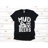 Mud And Beers Funny ATV T Shirt  Wheeler Four Off Road Beer Lover  Vintage Washed Versatile Comfortable Breathable Casual