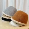 New Autumn and Winter Women's Knitted Woolen Hat Solid Color Simple and Stylish Korean Style Warm Outdoor Travel Equestrian Hat
