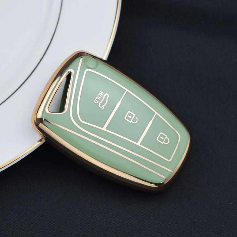 For Hyundai Grandeur Hg Sedan Genesis G80 Santa Fe 3Dm Grand Santafe Ix45 Equus Azera Tpu Remote Key Case Cover Holder Fob