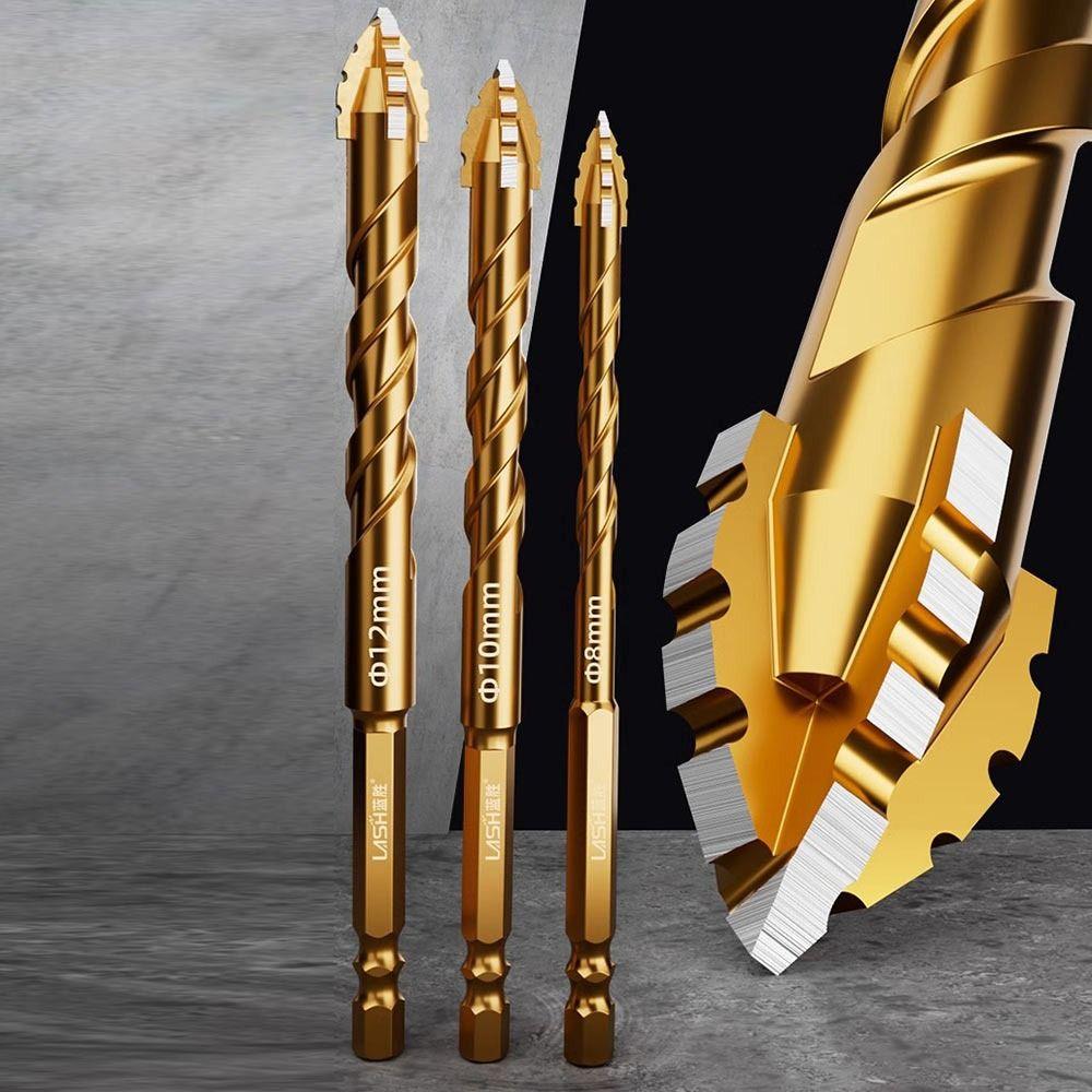 2/3/4/5Pcs Skewed Head Tile Drill Bit Four-Edged Concrete Drill Bit Set  Drilling Tool