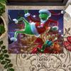 Grinch Christmas Doormat Non-Slip Floor Mat Entryway Hallway Living Room Holiday Decor Square Washable Rug