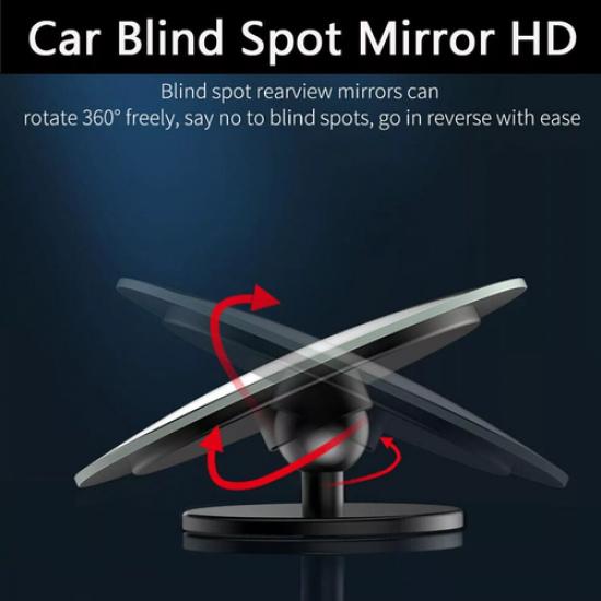 2PCS 360° Wide Angle Blind Spot Mirror Auto Convex Rear Side View Car Truck SUV