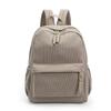 Large Capacity Corduroy Backpack Lightweight Students Daypack Students School Bag  Travel