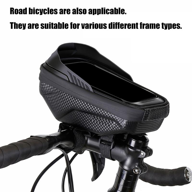Road Bikes Front Top Tube Bag Bicycles Front Phone Holder Pouch Bicycles Storage Bag Cycling Front Top Tube Pouch