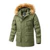 Pure cotton jacket men's autumn and winter thickened cotton-padded jacket loose casual medium and long cotton-padded jacket men's jacket