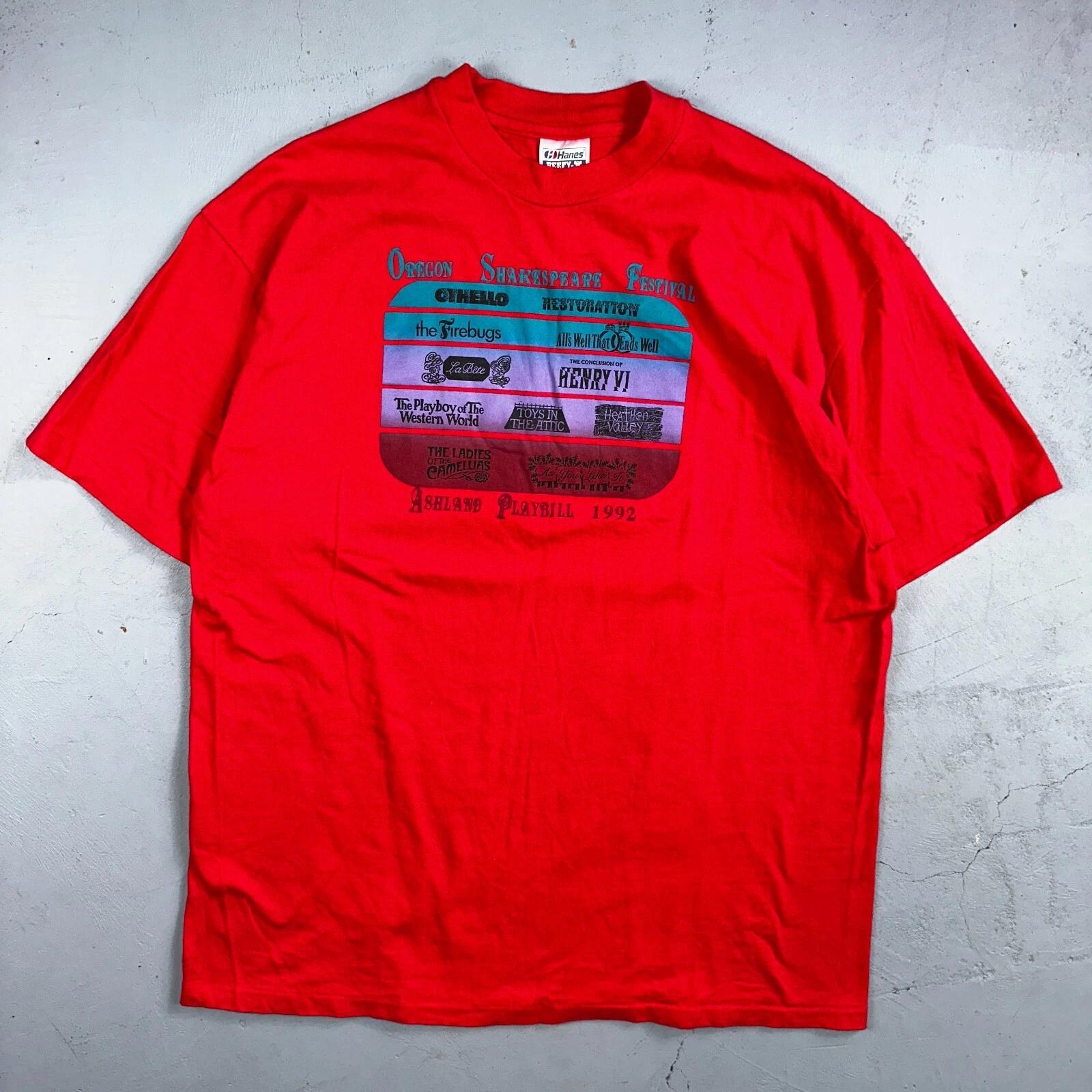 Hanes XL Shakespeare Hamlet VTG T Shirt 90s Oregon Plays Single Stitch Festival S