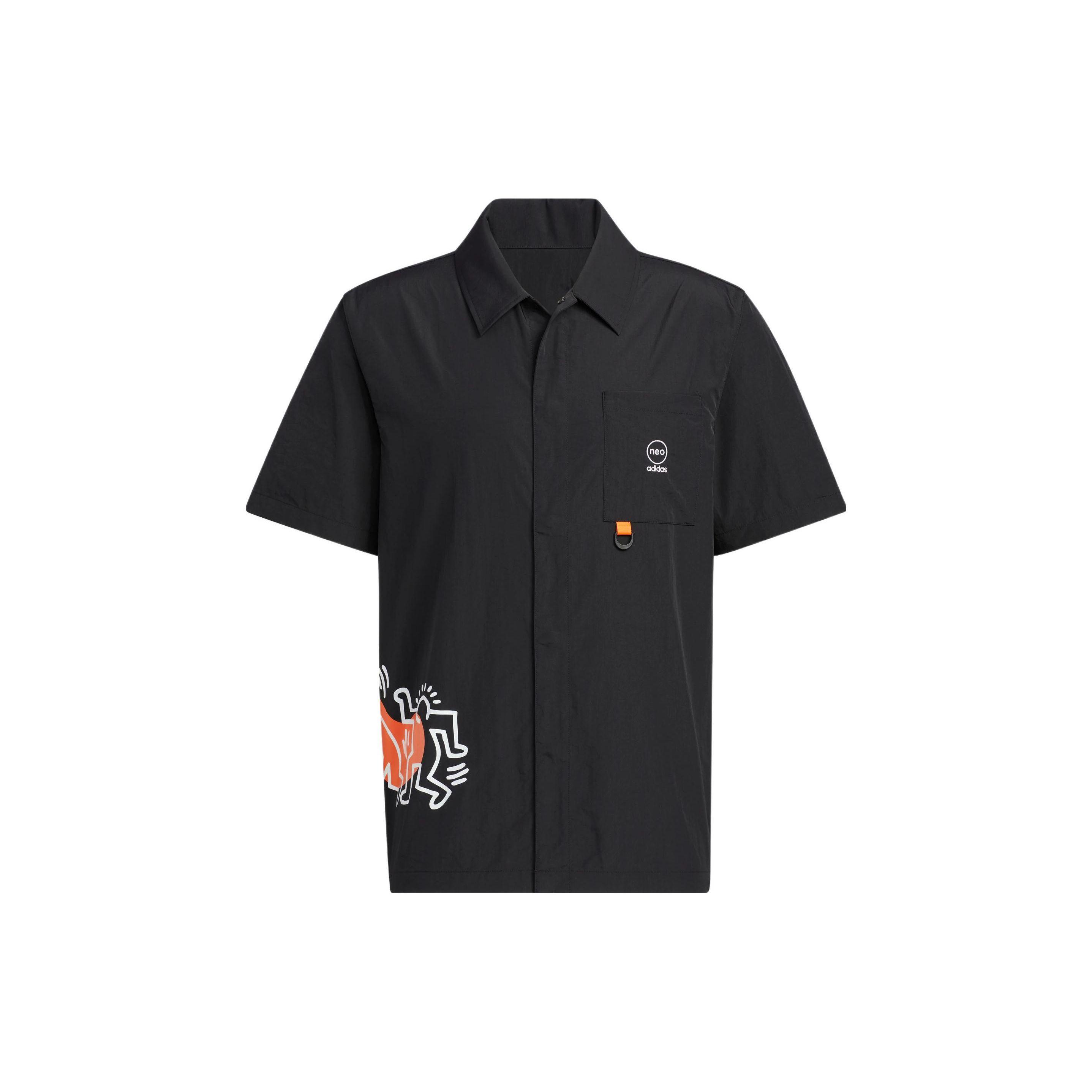 adidas Unisex Black Keith Haring Graphic Short Sleeve T-Shirt HD7260 S