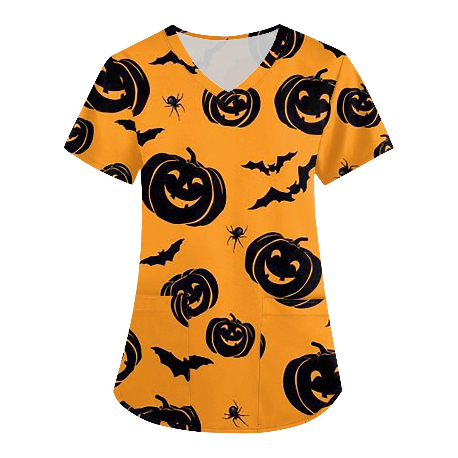 Женская модная футболка с короткими рукавами и v-образным вырезом с пасхальным принтом — фото 5