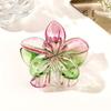  Flower Hair Claws Transparent Hairpin Sweet Ponytail Hair Accessories