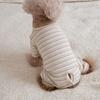 Fall Winter Pet Dog Belly-hugging Jumpsuit Striped Four-legged Warm Base Layer Sterilized Clothes For Teddy Bichon Yorkie Puppy