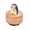 Wood Hand Crank Music Box Rotating Animal Figurine Musical Ornament for Enhancing Home Ambiances and Celebratory Gift