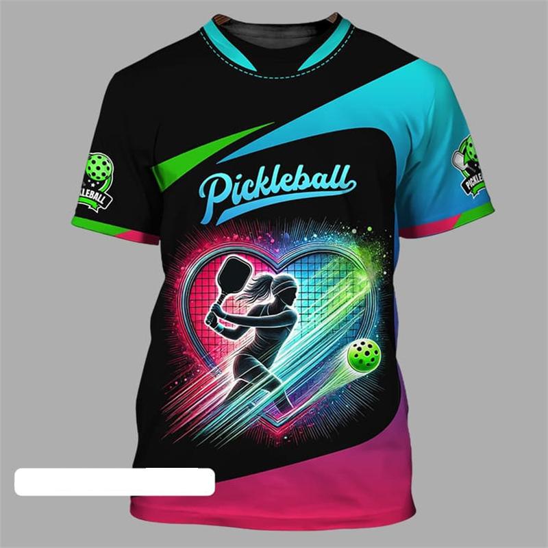 Pickleball T-shirt Team Sports For Men Clothing O Neck Short Sleeve T Shirts Cool Fashion Pattern Design Trend Outdoor Tee Top