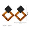 European and American style popular new fashion geometric hollow acrylic earrings temperament exaggerated hipster earrings