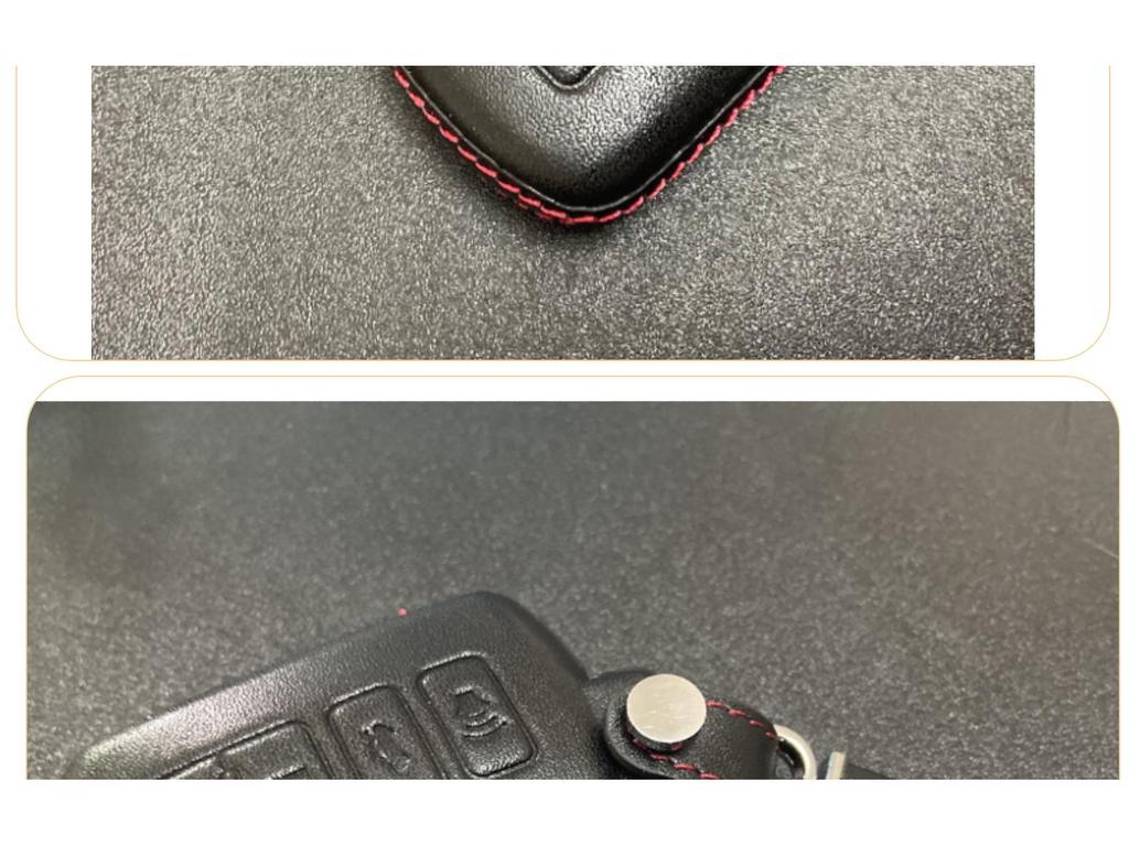 Genuine 4D Leather Case for Toyota 12 Camry/Previa/Alphard Smart Key (4-Button)