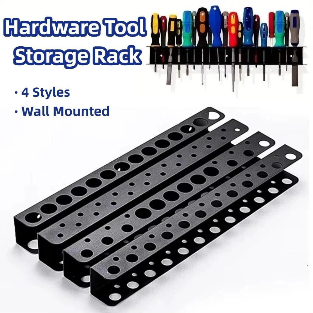 Heavy Duty Screwdrivers Pliers Wall Rack Black Space Saving Screwdriver Storage Rack Wear-resistant Sturdy