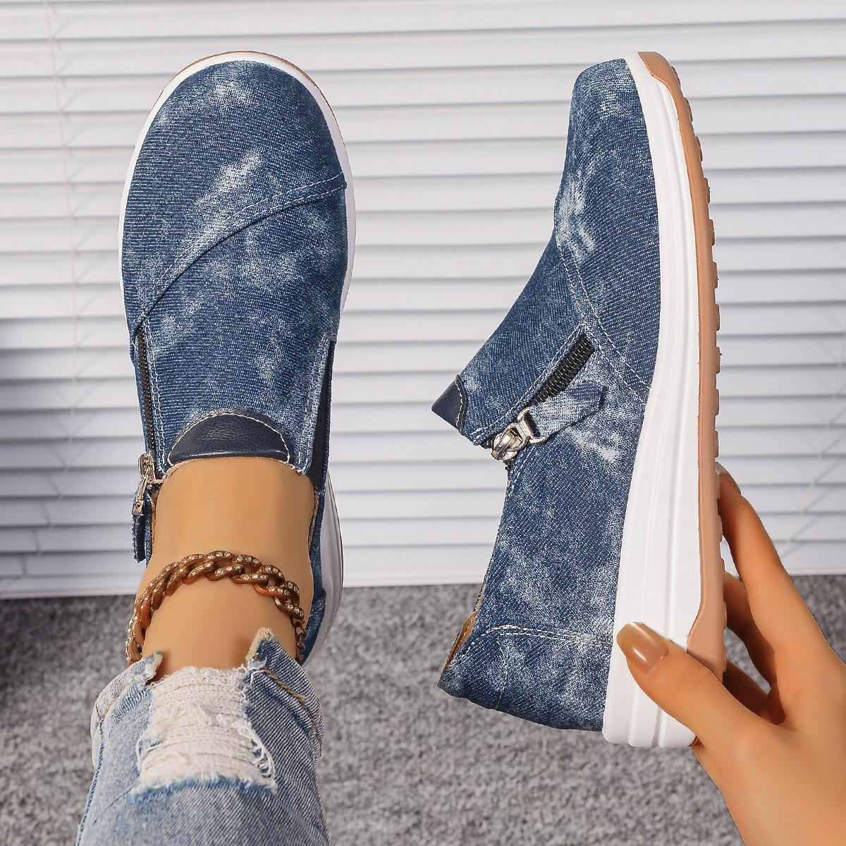 

Новые женские уличные беговые слипоны Элегантные парусиновые туфли Женские туфли-баотоу Повседневные трендовые Удобные кроссовки Де Мухер 37