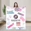 Katseye Kpop Knitted Blankets Fleece Sophia Lara Megan Ultra-Soft Throw Blankets for Car Sofa Couch Bedspread