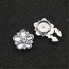 Rhinestones Flower Button Cover For Shirt Elegant Cuff Button Detachable Sleeve Button Accessories for Formal Outfit