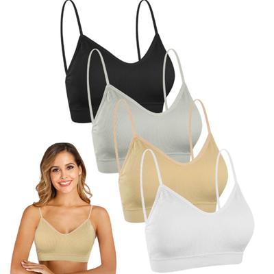 Women Spaghetti Strap Plus Size Sports Bra Large Size D Cup Lingerie Sling Wrap Chest