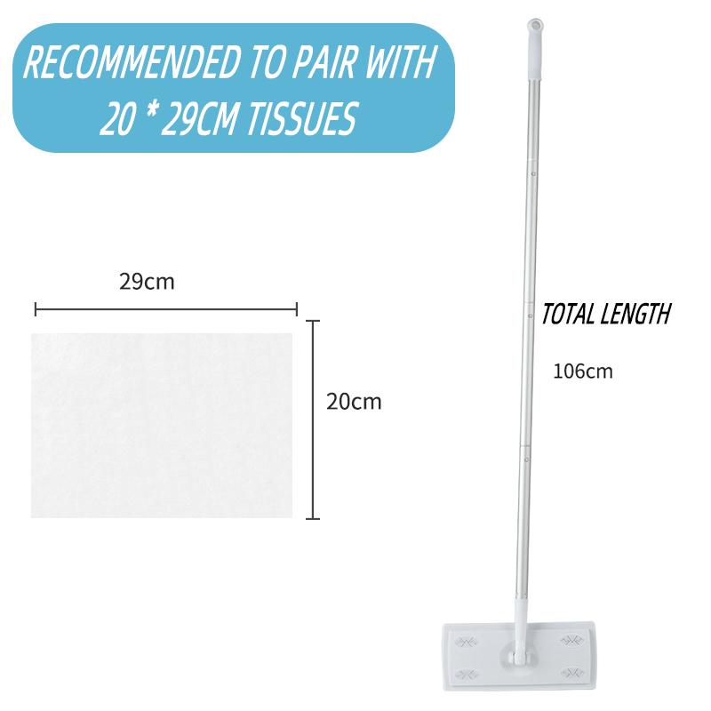 Electrostatic Dust Removal Paper Ultra-fine Fiber Cloth Flat Mop Replament Pad Disposable Dry And Wet Cleaning Supplies