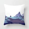 Cartoon Illustration Sunset Landscape Printed Pillowcase Living Room Sofa  Bedroom  Home Decoration Cushion Cover