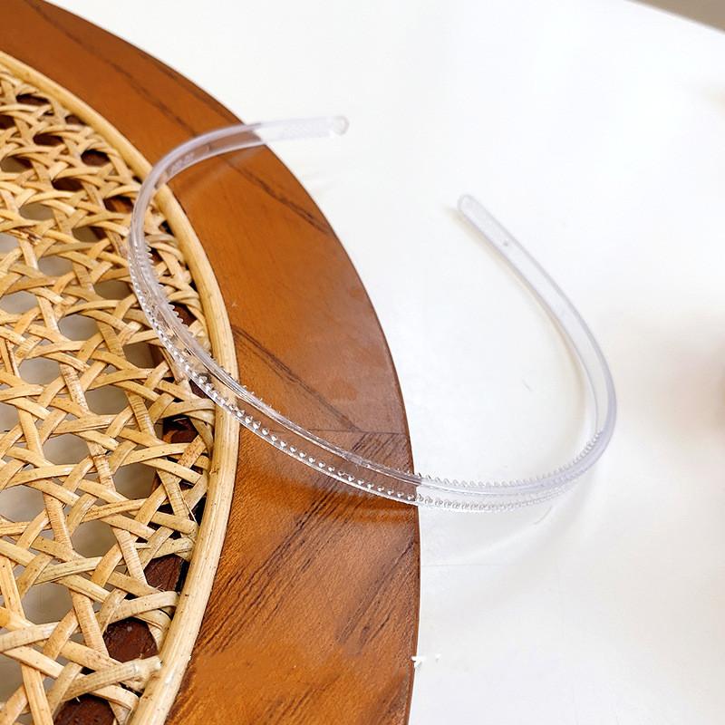 Women Classic Black Brown Plastic Headbands Thin Plain Matt Bright Color Hairbands Non-slip Hair Hoop For Daily Wear