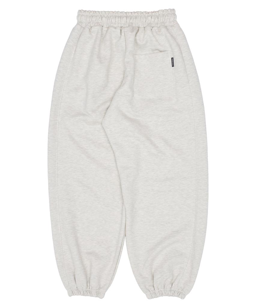 PAPERBOY Balloon Wide Curve Jogger Pants - Oatmeal