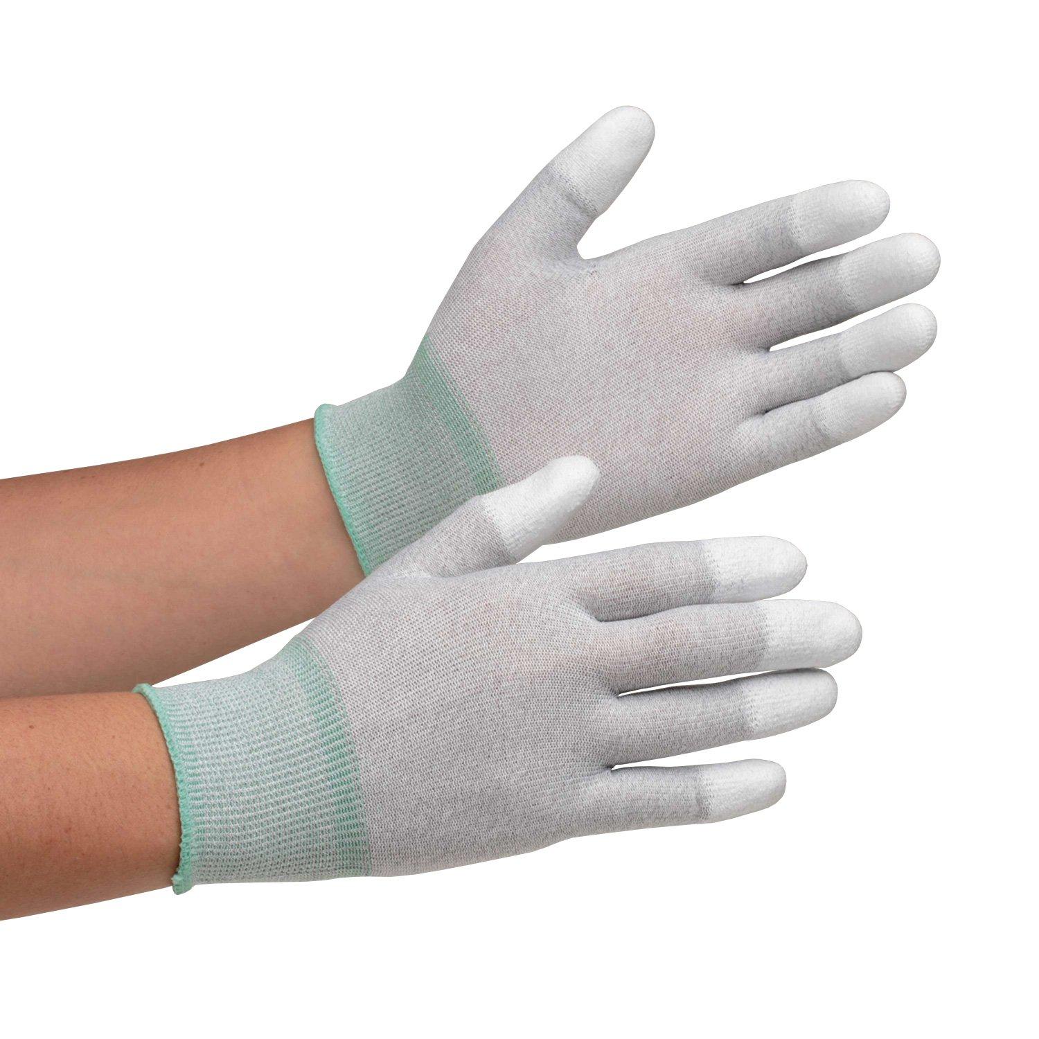 

Midori Anzen Static Dissipative Gloves with Fingertip Size 10 Coating, M, Pairs, MCG601N-M серый