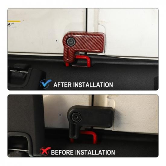 Hard Top Roof Disassembly Switch Cover Trim For Wrangler JK Red Carbon Fiber