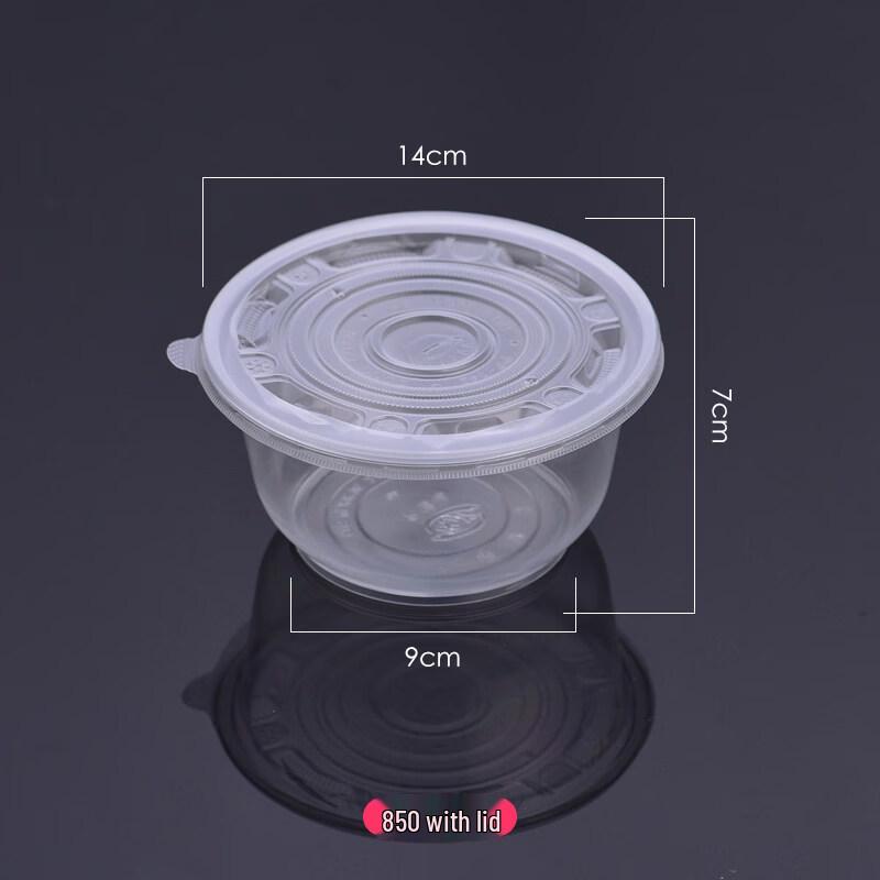 

Disposable Transparent Plastic Bowl with Lid