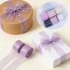 4cm Width Organza Ribbon 10 Yards Length Solid Color Wired Ribbon Mesh Style Hot Stamping Satin Ribbon Gift Wrapping