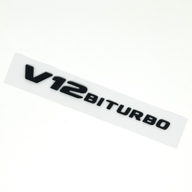 wlscf9 3D ABS V8 Biturbo Car Emblem Fender Badge Decal for C63S E63 CLS63 - Sticker Accessory for Enhanced Vehicle Identification