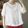 T-shirt for Women Summer Large Size Cotton T-shirt Soft Loose Printed Casual Comfortable Pullover T-shirt Top