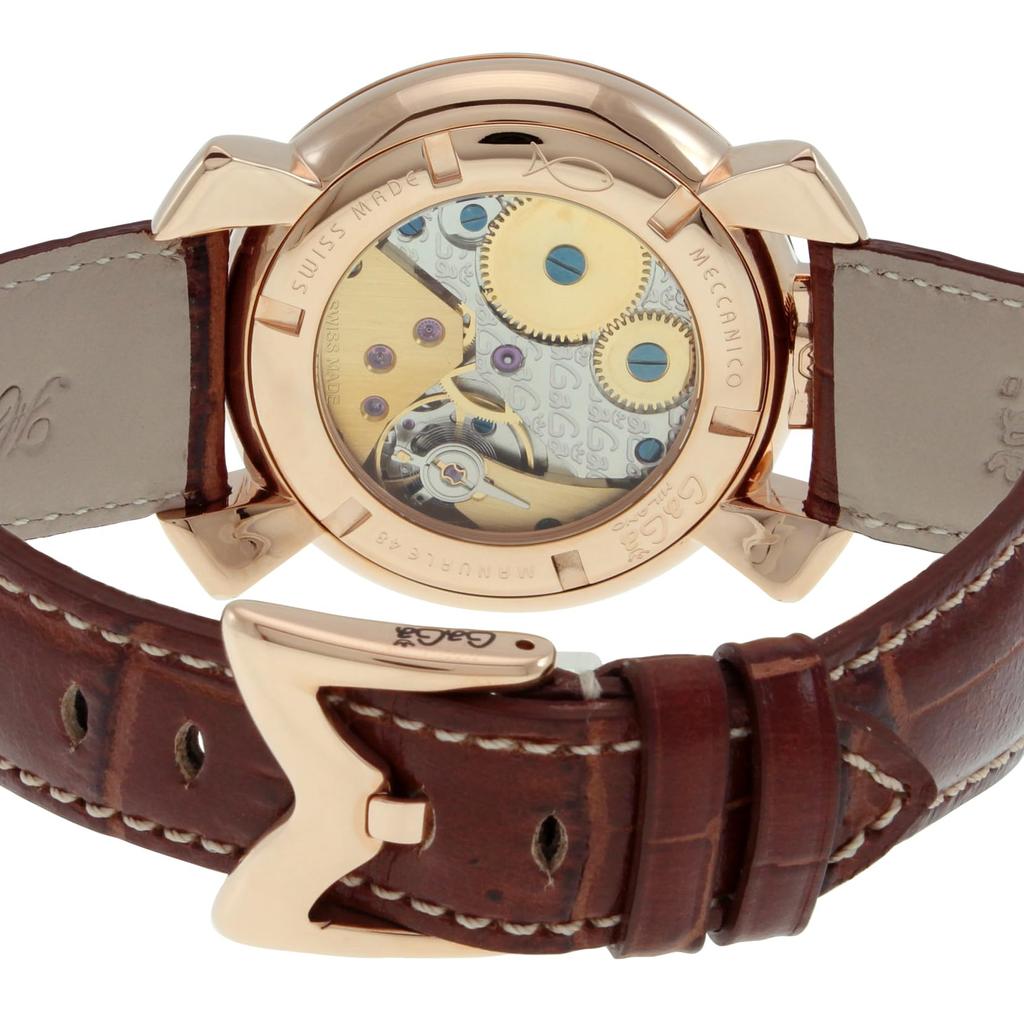 Outlet Genuine Boxless Watch MANUALE 48MM Silver Dial Manual Winding Daily Waterproof Silver [Gaga Milano] 5011.06S-BRW Men's [Item]