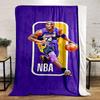 Purple Kobe Bryant NBA Basketball Design Flannel blanket for bedroom, living room, sofa, and nap sofas.