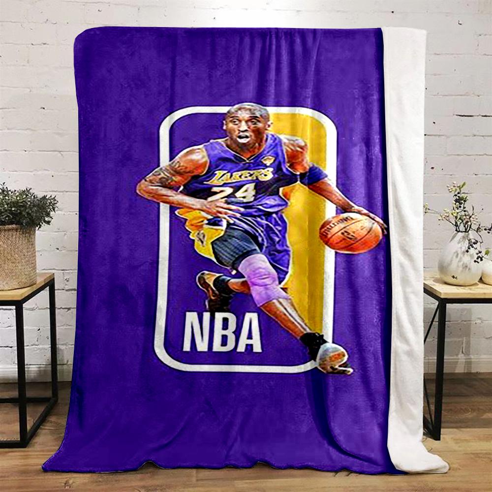 Purple Kobe Bryant NBA Basketball Design Flannel blanket for bedroom, living room, sofa, and nap sofas.