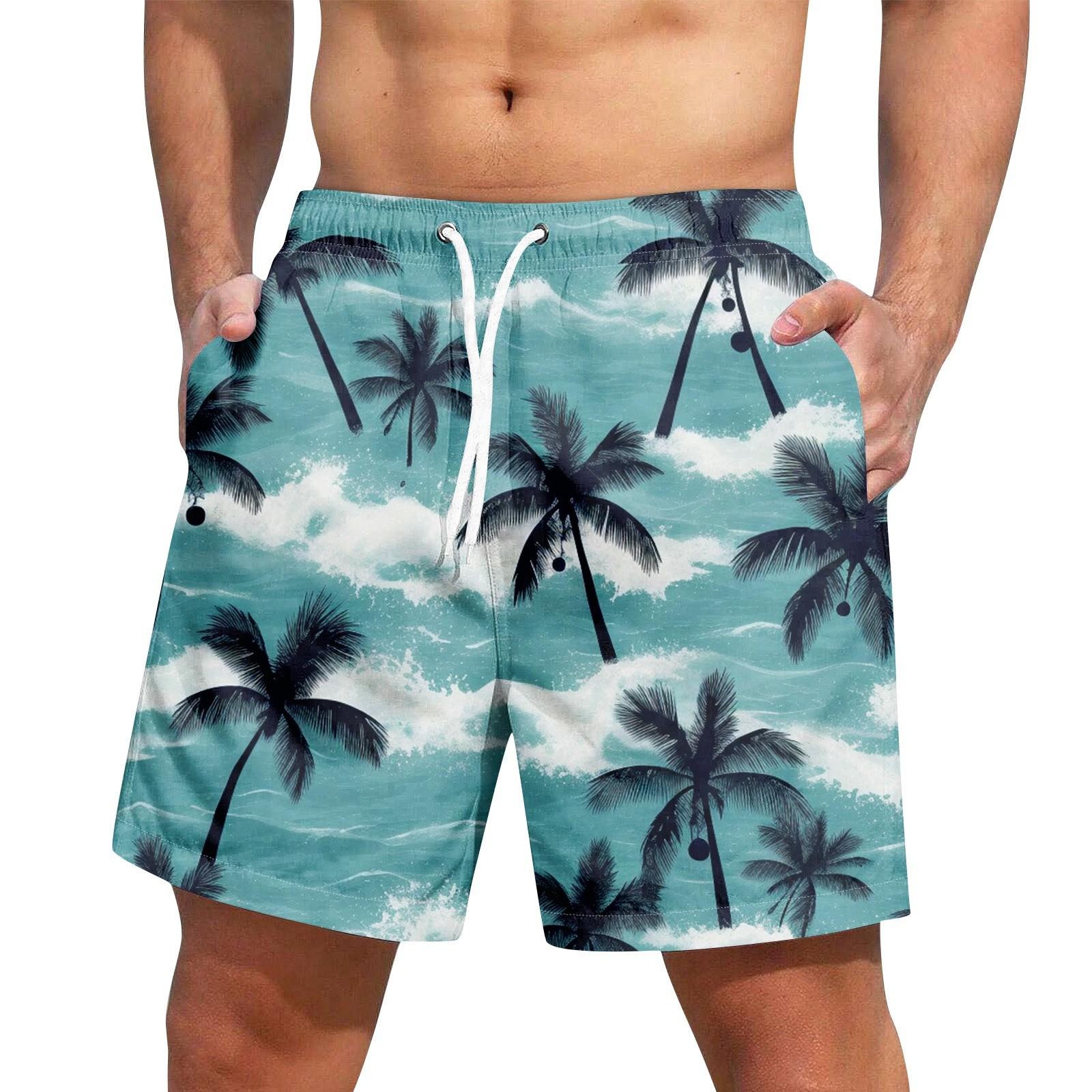 

Мужские гавайские шорты на шнуровке, повседневные брюки XL