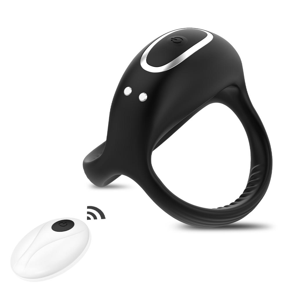 Penis Cock Ring Vibrator Male Delay Trainer Ejaculation Massager Wireless Remote Cockring Sleeve Sex Toys for Men Adults