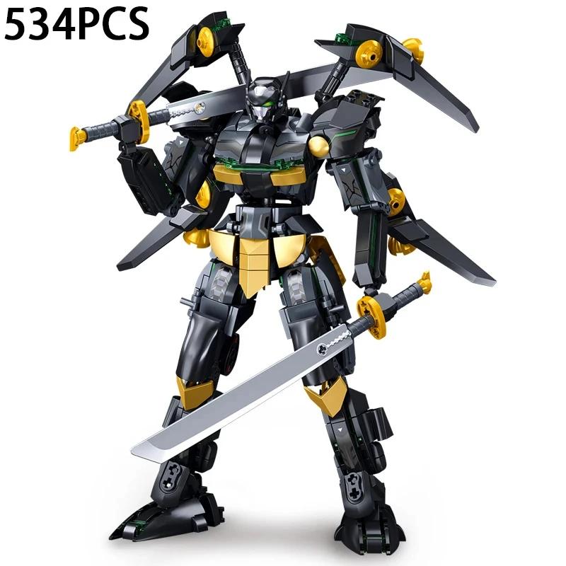 Mech Robot Model Building Blocks Toy Set Creativity Movies Action Figure Warrior DIY Assemble Bricks Toys for Children Gifts
