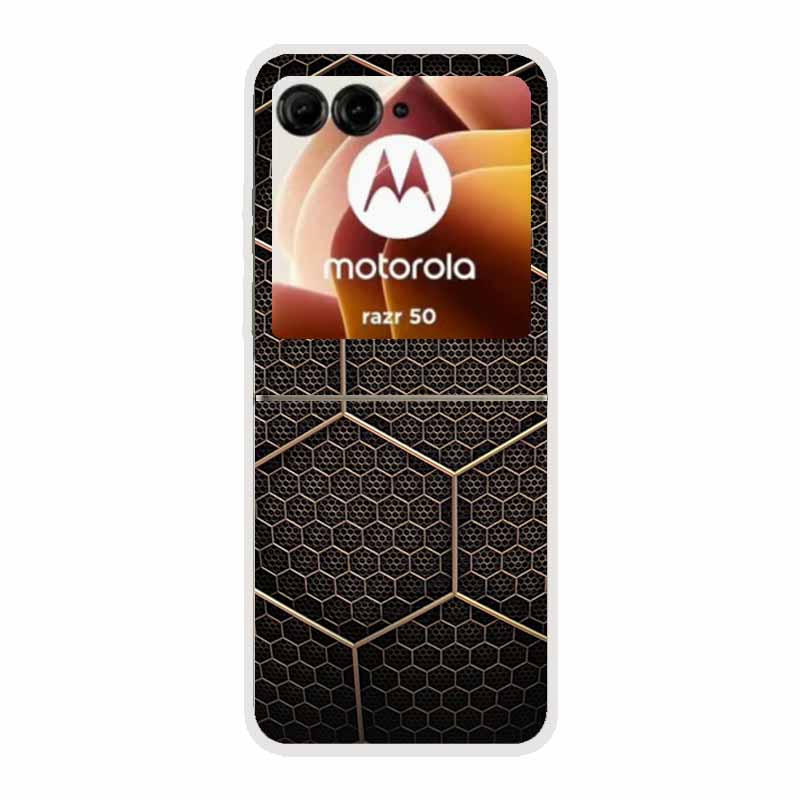 For Moto Razr 50 Case Clear Plastic Hard Painted Space Transparent Phone Covers for Motorola Razr 60 50 Coque Razr 2024 PC Cases