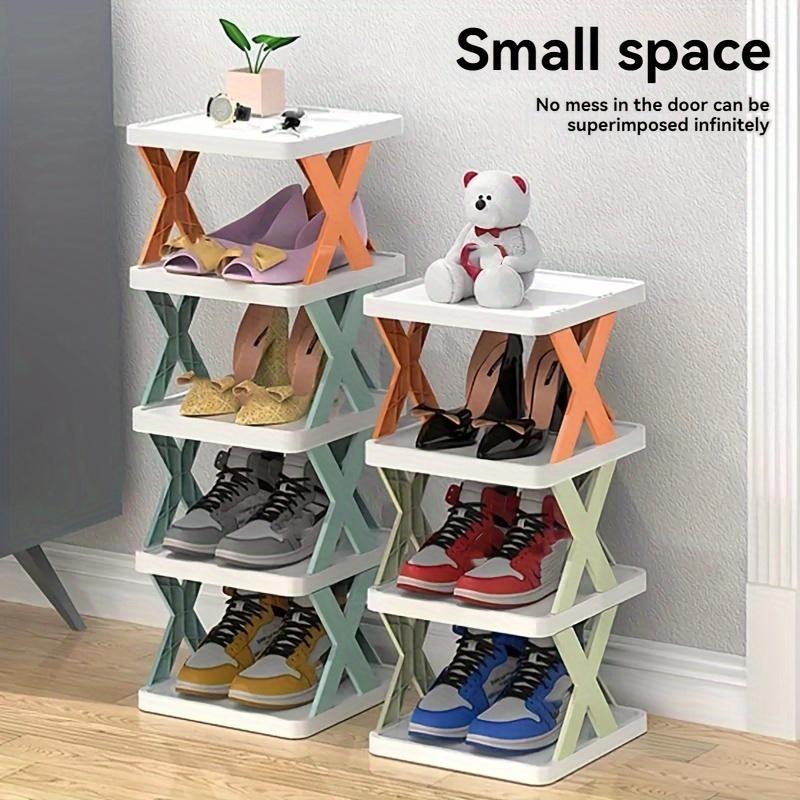 High Quality1pc Space-Saving Multi-Tier Shoe Rack Organizer, Plastic Shoe Storage Shelf, Narrow Doorway Shoe Cabinet for Home, Dormitory Use