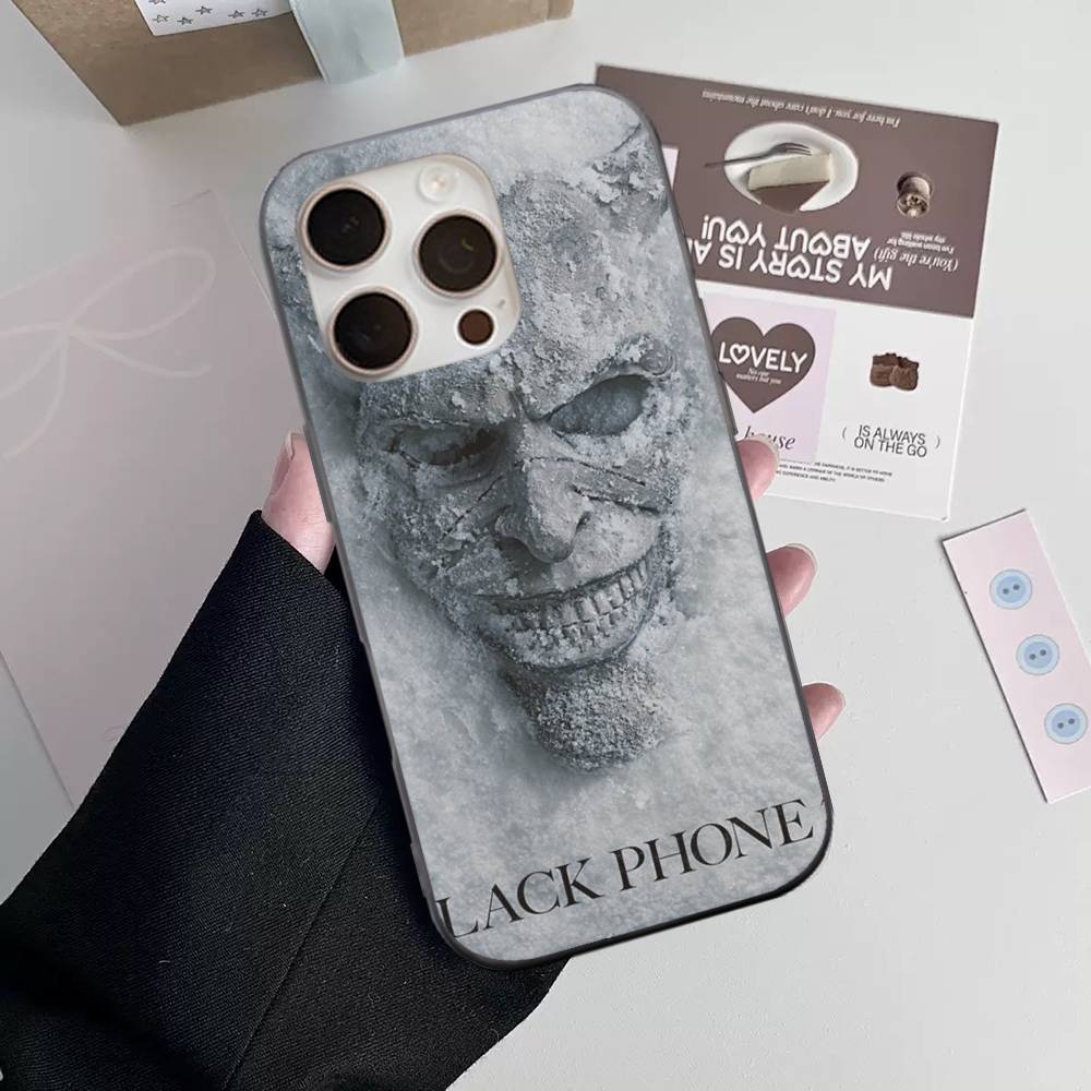 Horror Movie The B-Black P-Phone For IPhone 16 15 11 12 13 14 17 Pro Max PLUS Pro Soft Corrugated Silicone Back Phone Case