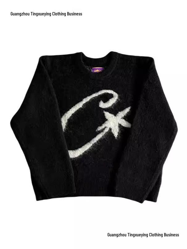 Versatile Long-Sleeve Street Style Knit Pullover Sweater