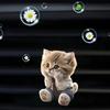 1Pc Hoodie Kitten Finished Ventilating Clip Car Decoration Aromatreatment Acrylic Accessories