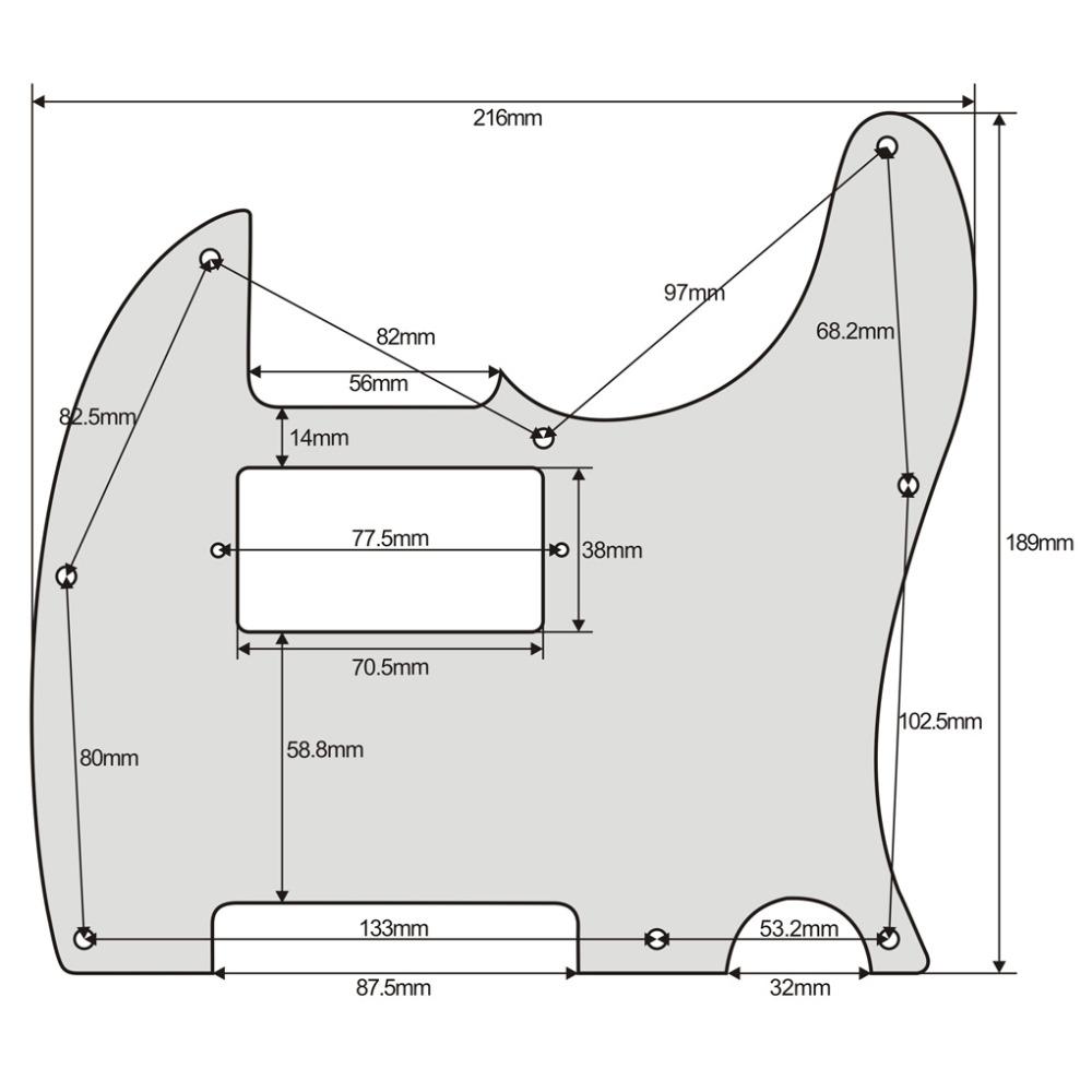 FLEOR Humbucker Pickguard TL Guitar Pickguard Scratch Plate & Screw for USA TL Style Guitar Parts,11 Colors Optional